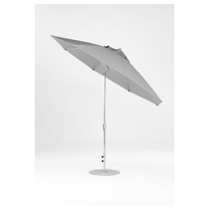 11 Ft Octagonal Frankford Patio Umbrella- Crank Auto-Tilt- Matte Silver Frame
