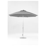 11 Ft Octagonal Frankford Patio Umbrella- Crank Lift- Polished Silver Anodized Frame