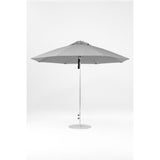 11 Ft Octagonal Frankford Patio Umbrella- Pulley Lift- Polished Silver Anodized Frame