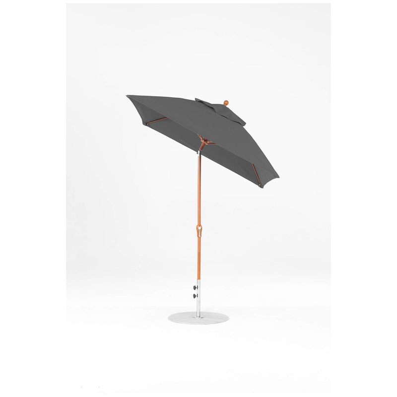 6.5 Ft Frankford Square Patio Umbrella- Crank Auto-Tilt- Wood Grain Frame