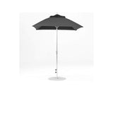 6.5 Ft Square Frankford Outdoor Patio Umbrella- Crank Lift- Matte Silver Frame