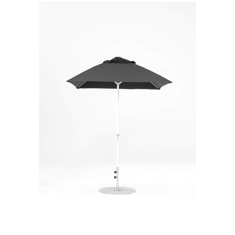6.5 Ft Square Frankford Patio Umbrella- Crank Lift- Matte White Frame