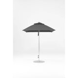 6.5 Ft Square Frankford Patio Umbrella- Pulley Lift- Matte Silver Frame