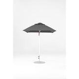 6.5 Ft Square Frankford Patio Umbrella- Pulley Lift- Matte White Frame
