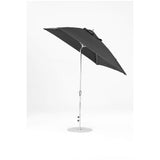 7.5 Ft Frankford Square Patio Umbrella- Crank Auto-Tilt- Polished Silver Anodized Frame