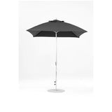 7.5 Ft Square Frankford Patio Umbrella- Crank Lift- Polished Silver Anodized Frame