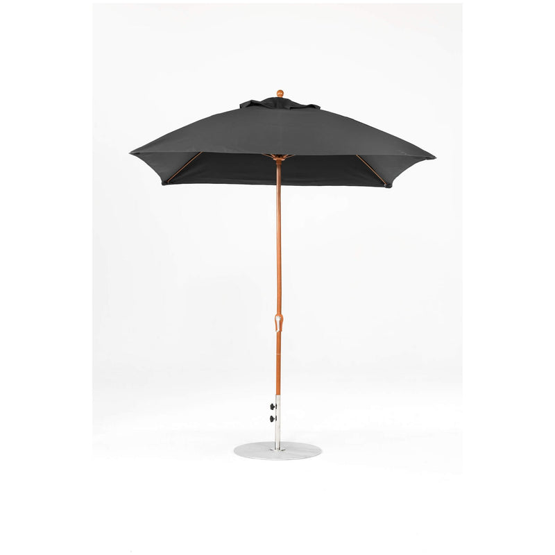 7.5 Ft Square Frankford Patio Umbrella- Crank Lift- Wood Grain Frame