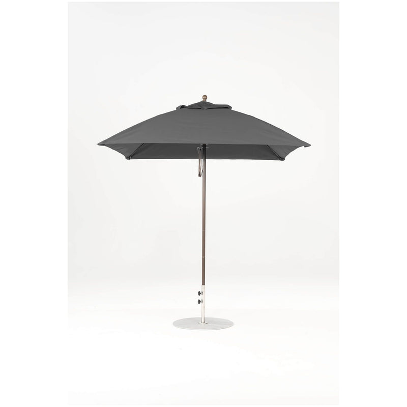 7.5 Ft Square Frankford Patio Umbrella- Pulley Lift- Matte Bronze Frame