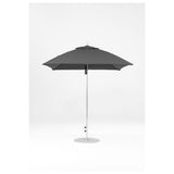 7.5 Ft Square Frankford Patio Umbrella- Pulley Lift- Polished Silver Anodized Frame