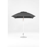 7.5 Ft Square Frankford Patio Umbrella- Pulley Lift- Matte White Frame