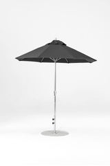 7.5 Ft Octagonal Frankford Patio Umbrella- Crank Lift- Polished Silver Anodized Frame