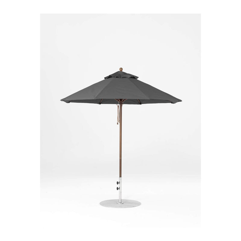 7.5 Ft Octagonal Frankford Patio Umbrella- Pulley Lift- Matte Bronze Frame