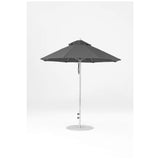7.5 Ft Octagonal Frankford Patio Umbrella- Pulley Lift- Polished Silver Anodized Frame