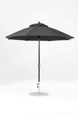 9 Ft Octagonal Frankford Patio Umbrella- Crank Lift- Matte Black Frame