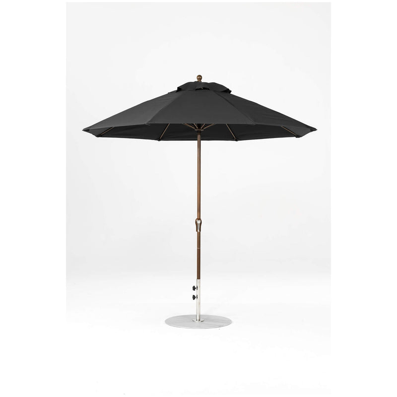 9 Ft Octagonal Frankford Patio Umbrella- Crank Lift- Matte Bronze Frame