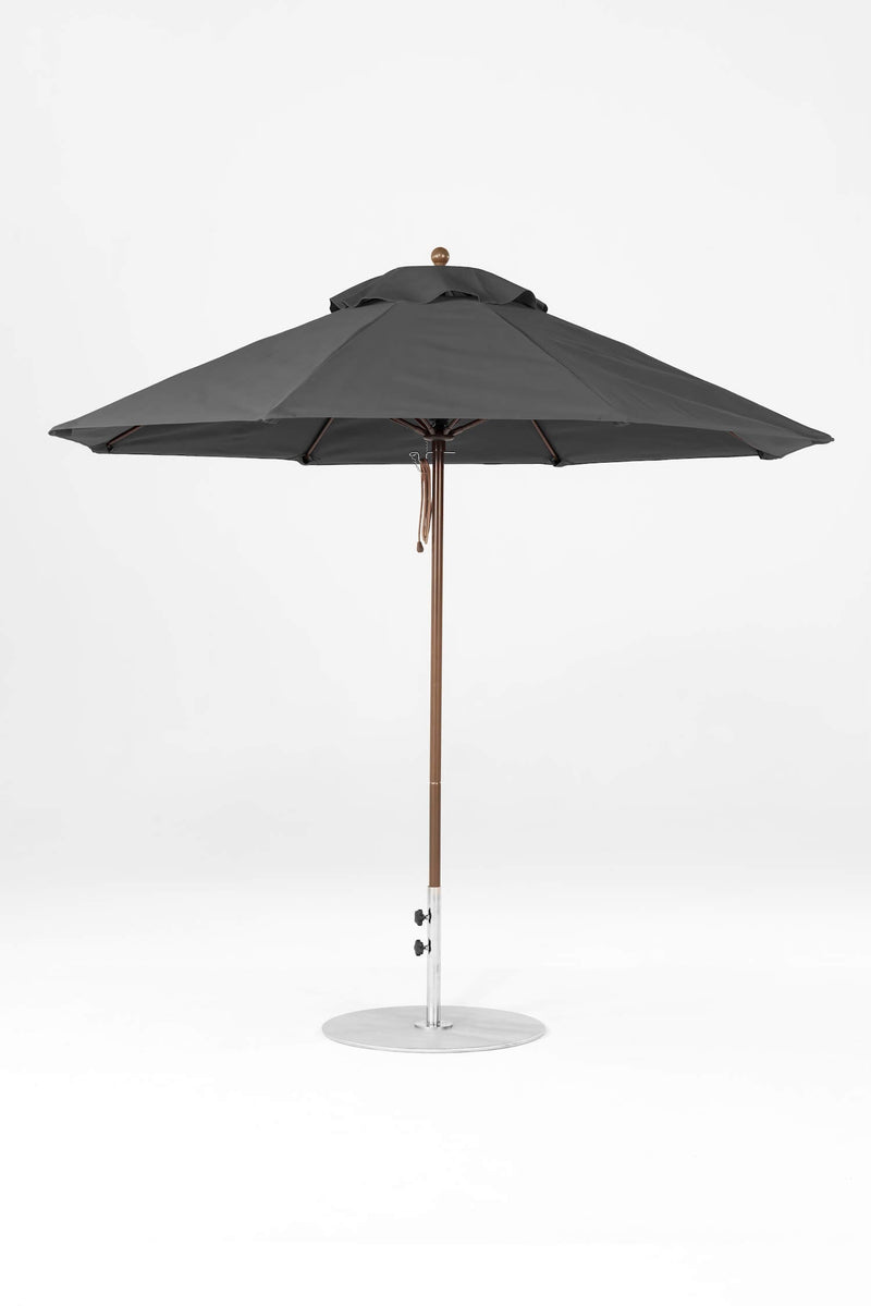 9 Ft Octagonal Frankford Patio Umbrella- Pulley Lift- Matte Bronze Frame