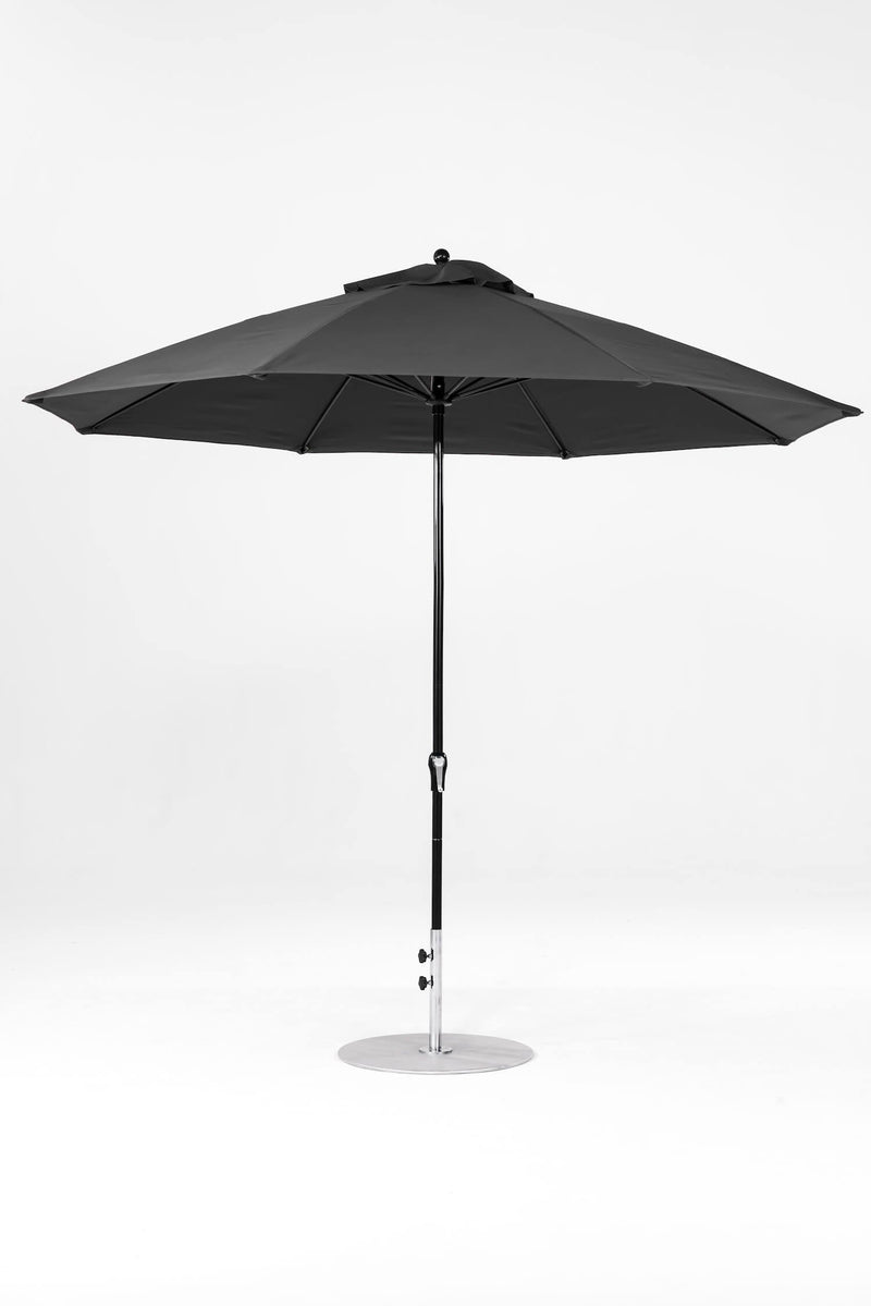 11 Ft Octagonal Frankford Patio Umbrella- Crank Lift- Matte Black Frame