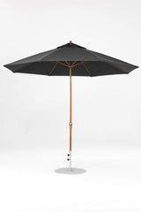 11 Ft Octagonal Frankford Patio Umbrella- Crank Lift- Wood Grain Frame