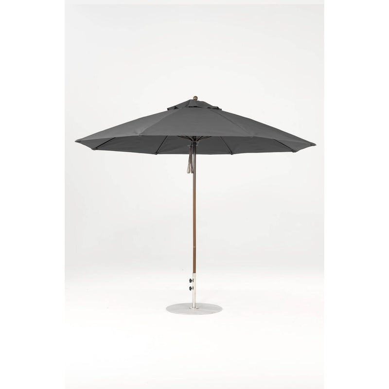 11 Ft Octagonal Frankford Patio Umbrella- Pulley Lift- Matte Bronze Frame