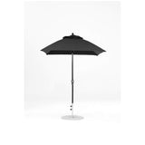 6.5 Ft Square Frankford Patio Umbrella- Crank Lift- Matte Black Frame