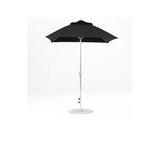 6.5 Ft Square Frankford Outdoor Patio Umbrella- Crank Lift- Matte Silver Frame