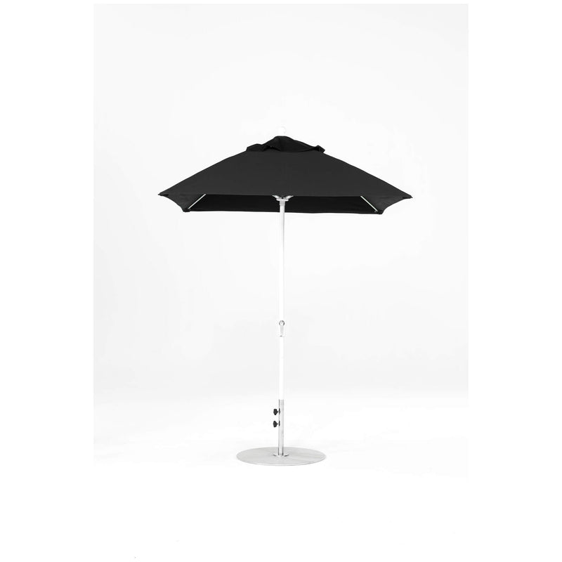 6.5 Ft Square Frankford Patio Umbrella- Crank Lift- Matte White Frame