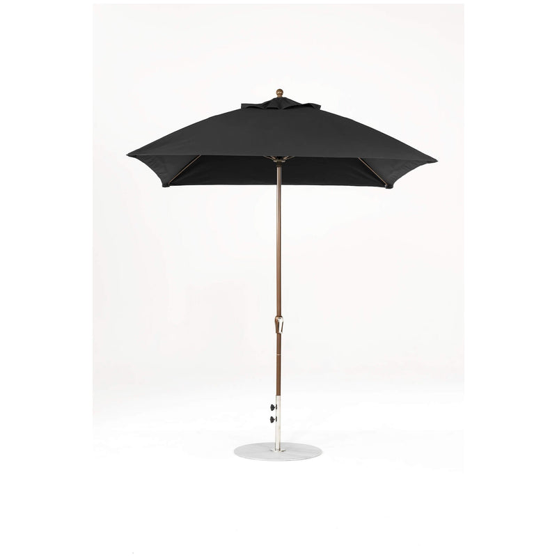 7.5 Ft Square Frankford Patio Umbrella- Crank Lift- Matte Bronze Frame