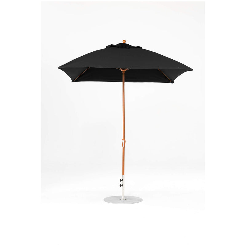 7.5 Ft Square Frankford Patio Umbrella- Crank Lift- Wood Grain Frame