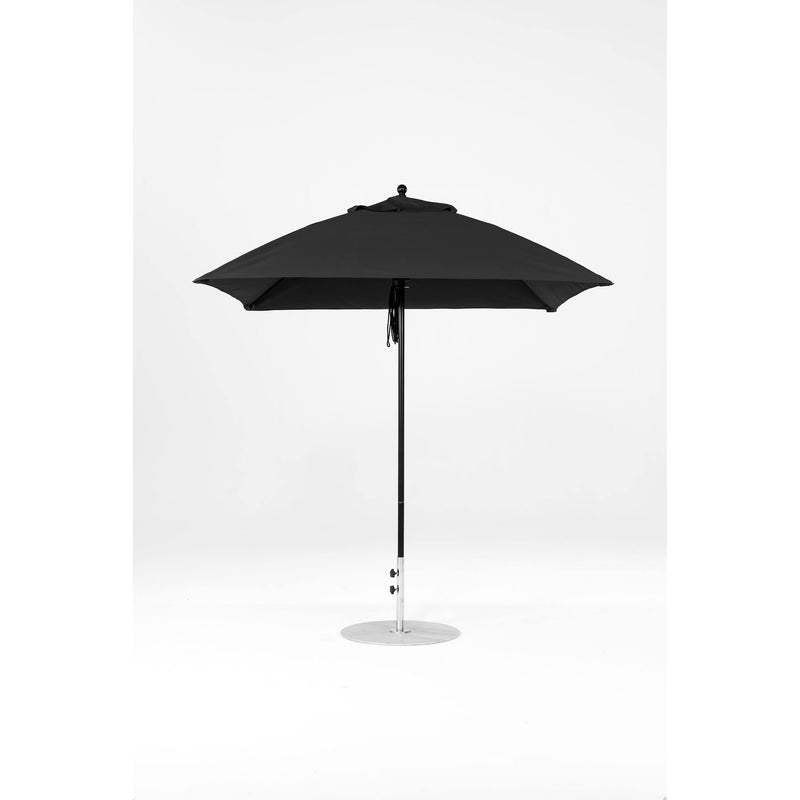 7.5 Ft Square Frankford Patio Umbrella- Pulley Lift- Matte Black Frame