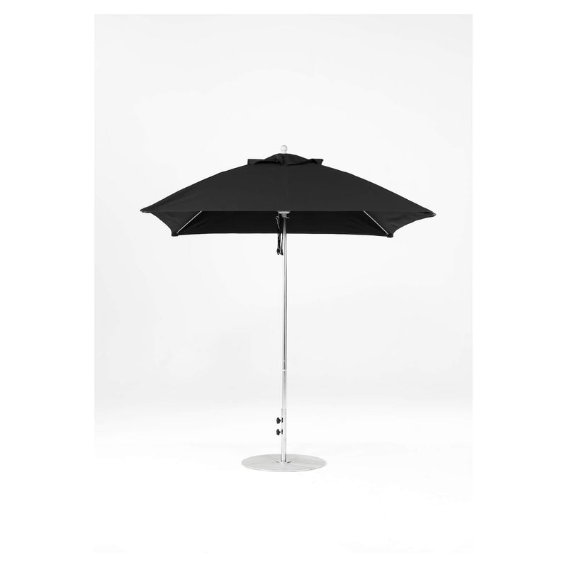 7.5 Ft Square Frankford Patio Umbrella- Pulley Lift- Matte Silver Frame