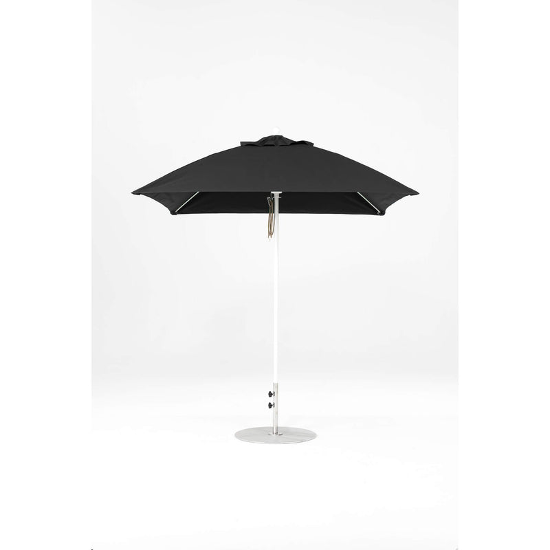 7.5 Ft Square Frankford Patio Umbrella- Pulley Lift- Matte White Frame