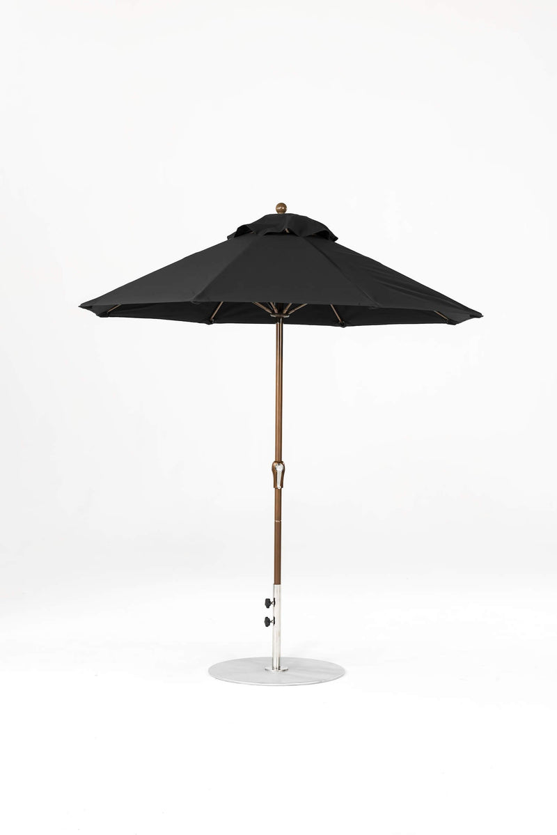 7.5 Ft Octagonal Frankford Patio Umbrella- Crank Lift- Matte Bronze Frame