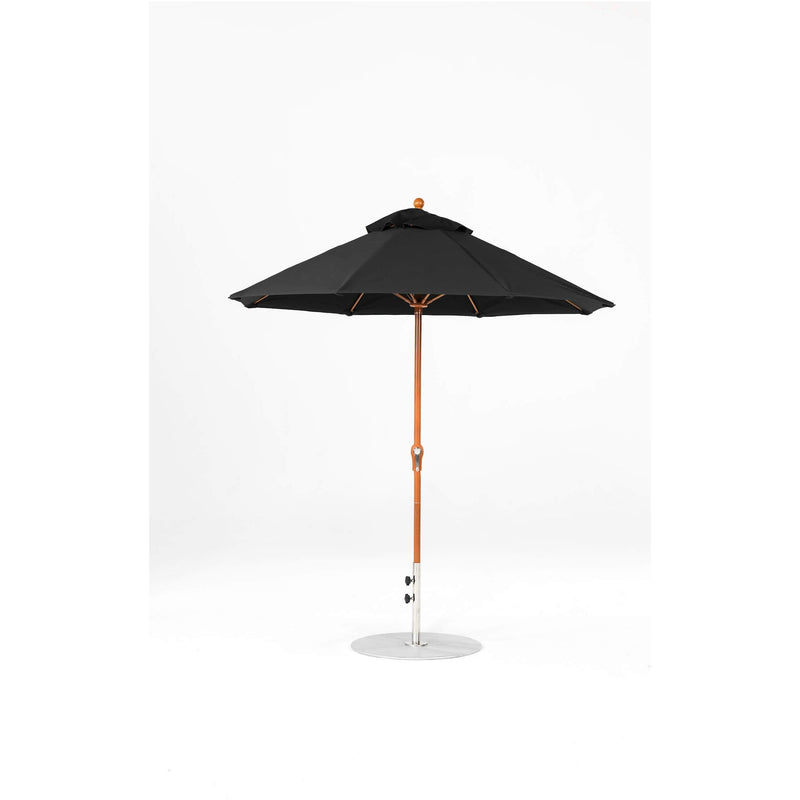 7.5 Ft Octagonal Frankford Patio Umbrella- Crank Lift- Wood Grain Frame