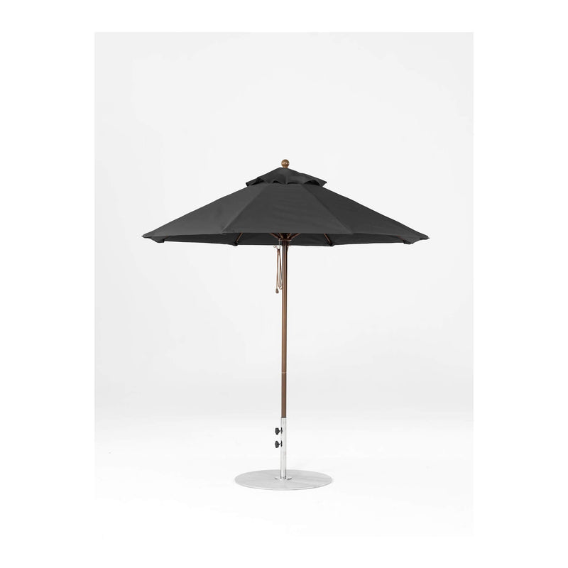 7.5 Ft Octagonal Frankford Patio Umbrella- Pulley Lift- Matte Bronze Frame