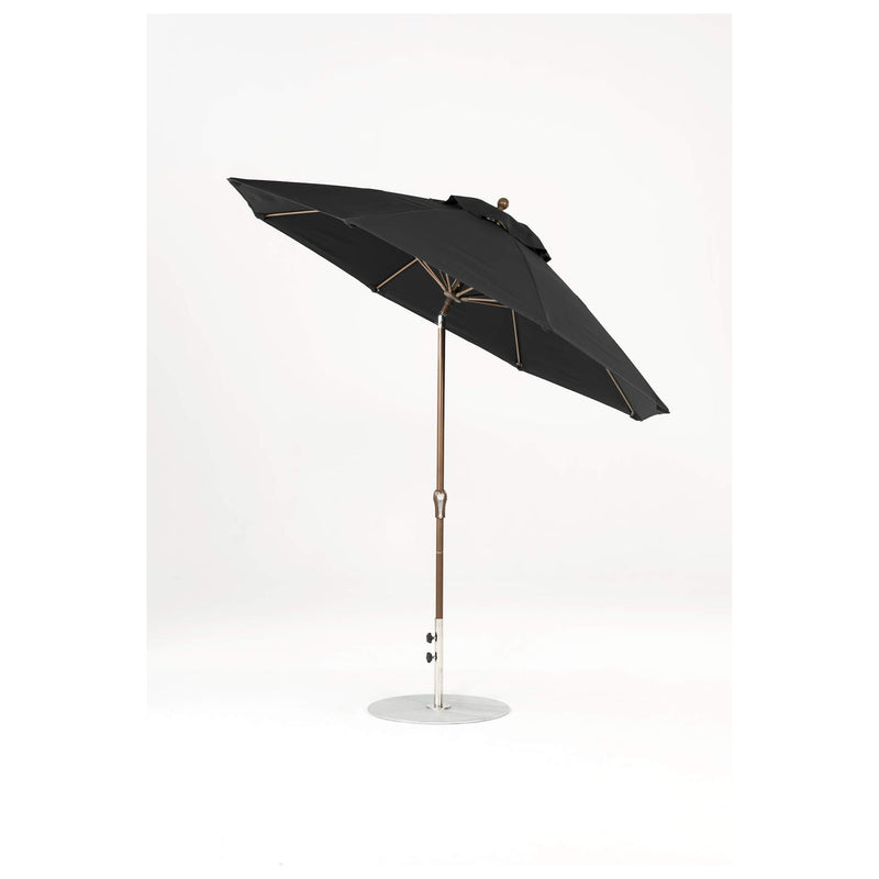 9 Ft Octagonal Frankford Patio Umbrella- Crank Auto-Tilt- Matte Bronze Frame