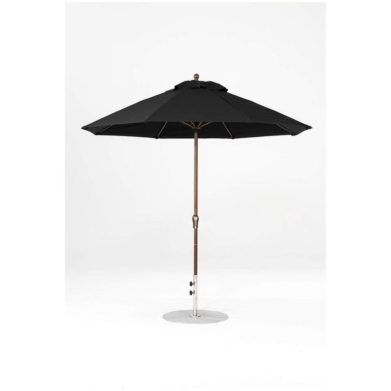 9 Ft Octagonal Frankford Patio Umbrella- Crank Lift- Matte Bronze Frame