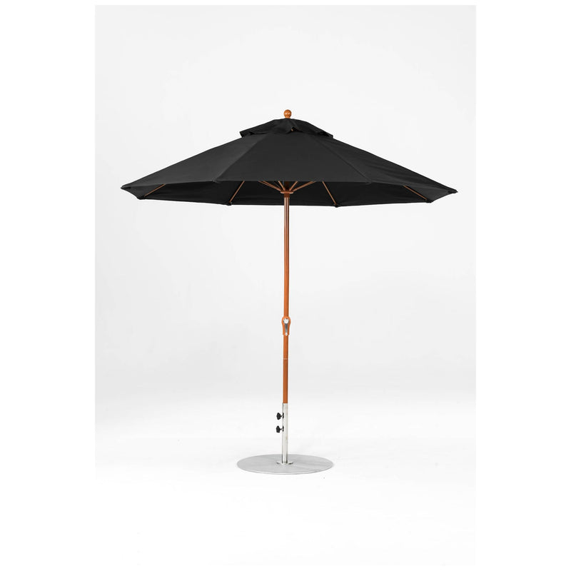 9 Ft Octagonal Frankford Patio Umbrella- Crank Lift- Wood Grain Frame