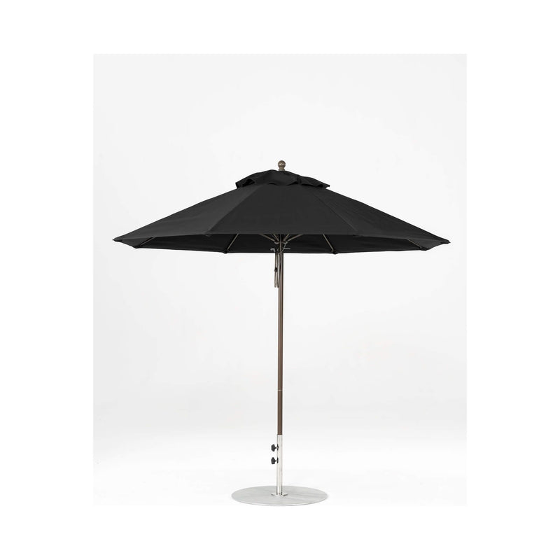 9 Ft Octagonal Frankford Patio Umbrella- Pulley Lift- Matte Bronze Frame