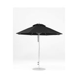 9 Ft Octagonal Frankford Patio Umbrella- Pulley Lift- Matte Silver Frame