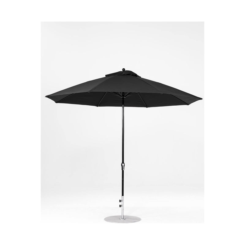 11 Ft Octagonal Frankford Patio Umbrella- Crank Lift- Matte Black Frame