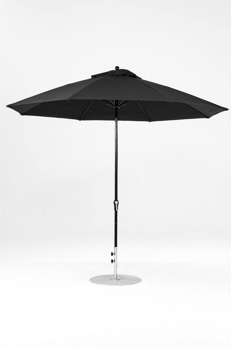 11 Ft Octagonal Frankford Patio Umbrella- Crank Lift- Matte Black Frame