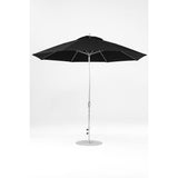 11 Ft Octagonal Frankford Patio Umbrella- Crank Lift- Polished Silver Anodized Frame