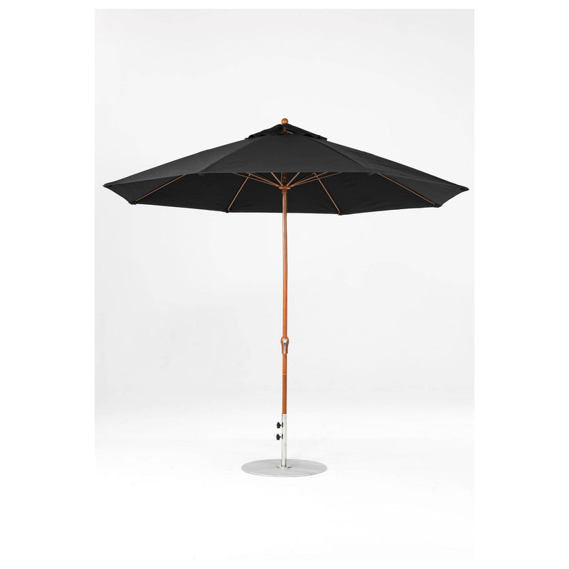 11 Ft Octagonal Frankford Patio Umbrella- Crank Lift- Wood Grain Frame