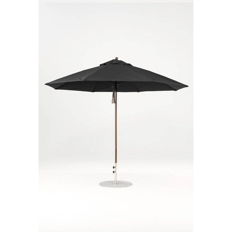 11 Ft Octagonal Frankford Patio Umbrella- Pulley Lift- Matte Bronze Frame