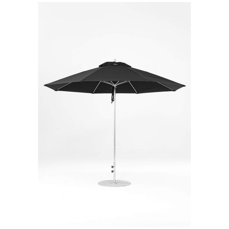 11 Ft Octagonal Frankford Patio Umbrella- Pulley Lift- Matte Silver Frame