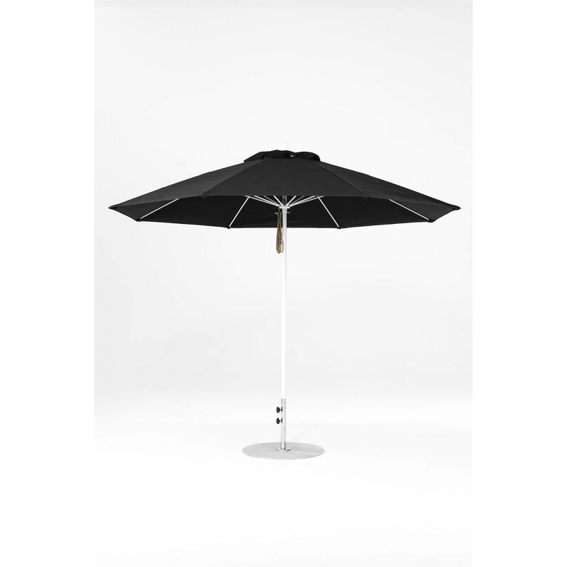 11 Ft Octagonal Frankford Patio Umbrella- Pulley Lift- Matte White Frame