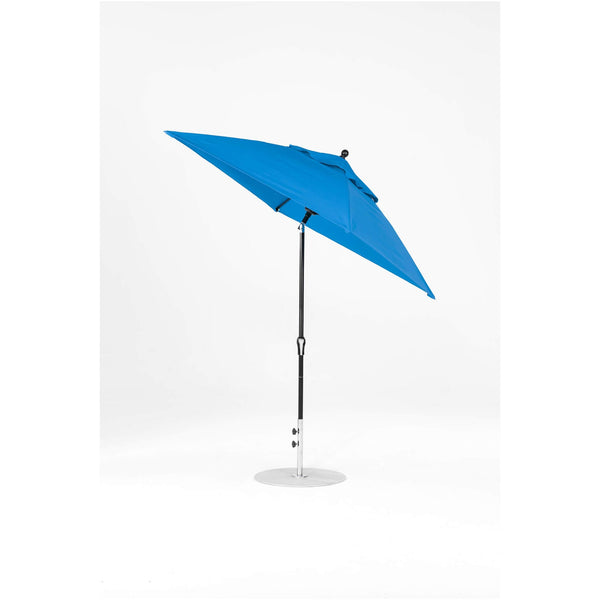 6.5 Ft Frankford Square Patio Umbrella- Crank Auto-Tilt- Matte Black Frame