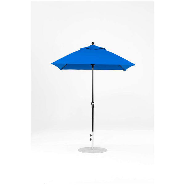 6.5 Ft Square Frankford Patio Umbrella- Crank Lift- Matte Black Frame