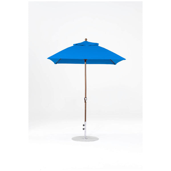 6.5 Ft Square Frankford Patio Umbrella- Crank Lift- Matte Bronze Frame