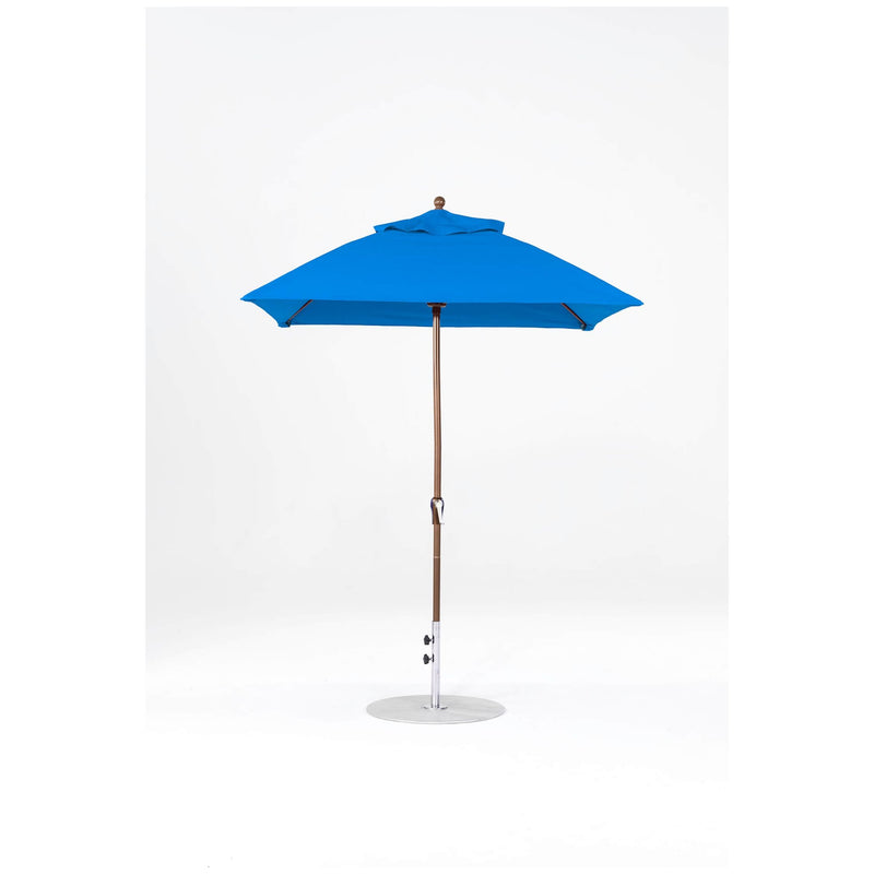 6.5 Ft Square Frankford Patio Umbrella- Crank Lift- Matte Bronze Frame